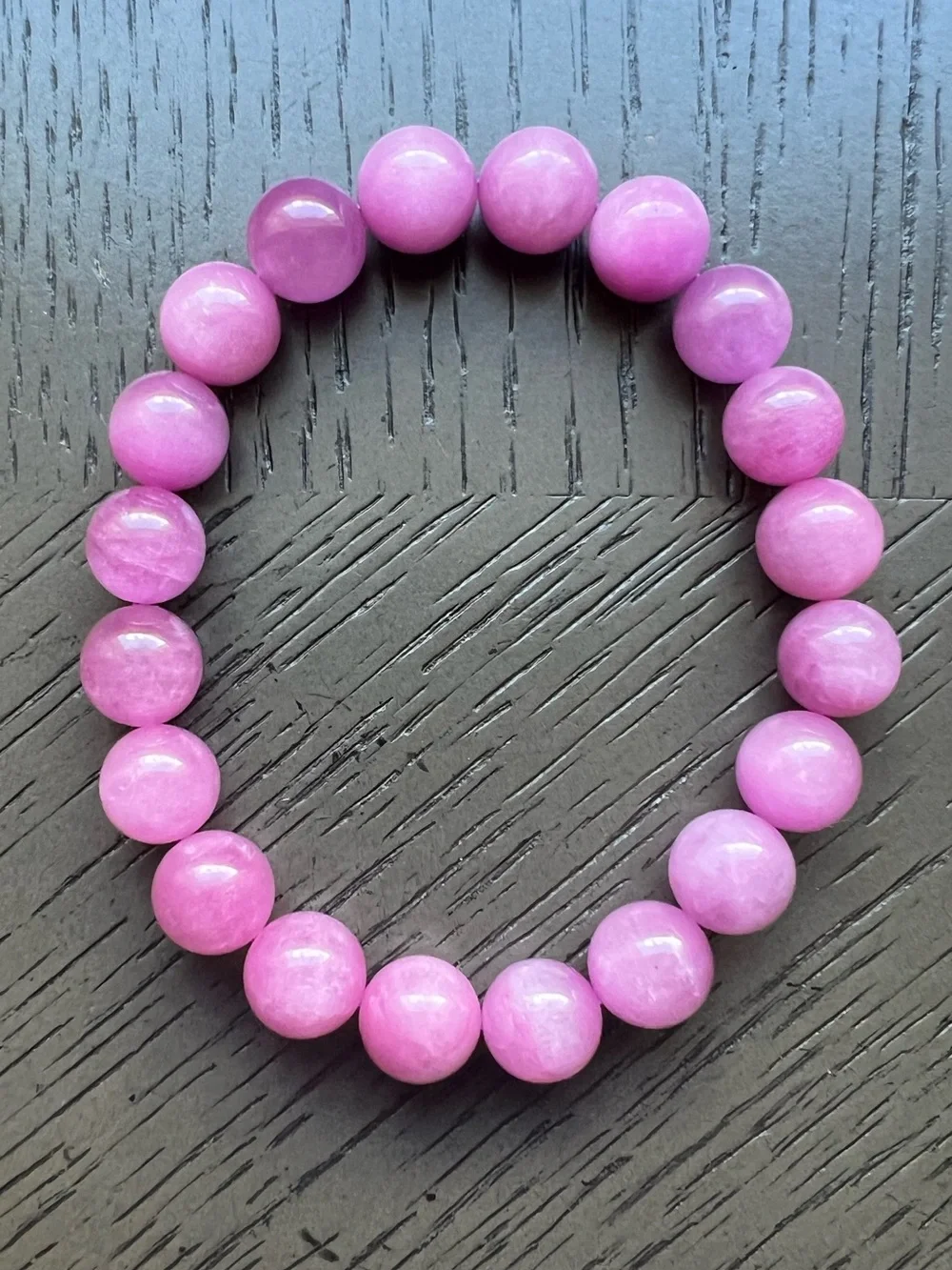 Kunzite bracelet 9-10mm SIZE 6.5’